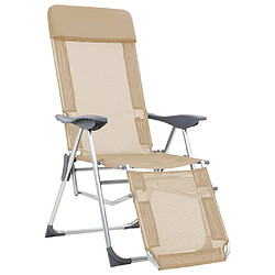 vidaXL Chaises de camping pliantes et repose-pied lot de 2 textilène