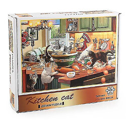 Universal Puzzle décompressé puzzle éducatif jouet, chat dans la cuisine 1000 pièces pas cher