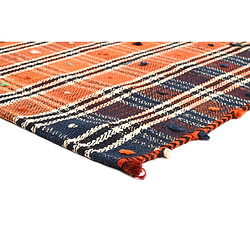 Avis Vidal Tapis de laine 197x163 orange Jajim