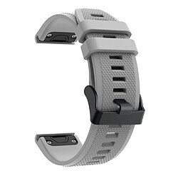 Avis Bracelet en silicone sport avec boucle noire gris pour votre Garmin Fenix 5