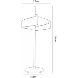 Luminaire Center Lampe LED intégré Tsunami Sable blanc 50 Cm