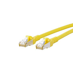 BTR NETCOM Cat6A, 0.5m 0.5m Cat6a Jaune câble de réseau - Câbles de réseau (0.5m, 0,5 m, Cat6a, RJ-45, RJ-45, Jaune)