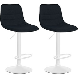 Non Lot de 2 tabourets de bar Lex tissu W