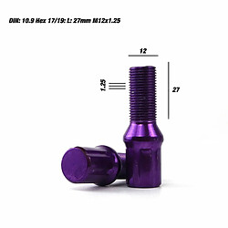 Acheter Set Vis OMP 27 mm Violet 20 uds M12 x 1,25