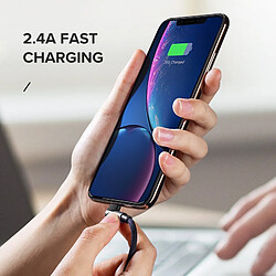 Universal Câble de données USB noir Câble de chargeur de téléphone pour 12 Mini Pro Max 2.4A câble de données de charge rapide éclair pas cher