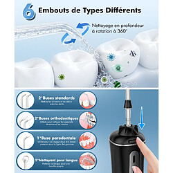 Avis YESKAMO Jet Dentaire Hydropulseur, Detartreur Dentaire avec 5 Modes et 6 Buses, 350ML Hydropulseurs et Irrigateurs, USB Rechargeable, IPX7 Étanche, pour l'Hygiène Dentaire et Haleine Fraiche