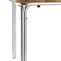 Acheter Table Carrée en Frêne et Aluminium 700 mm - Bolero