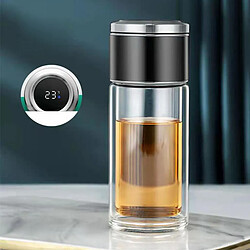 Avis Bouteille D'eau Bouteille De Thé Portable Avec Passoire Invisible Cadeaux Pour Hommes Femmes Noir 350 Ml