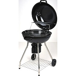 ProGarden Barbecue au charbon sur roues 56 cm Noir