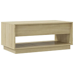 Acheter vidaXL Table basse Chêne sonoma 102,5x55x44 cm Bois d'ingénierie