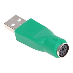 Wewoo Adaptateur USB A vers mini vert femelle DIN6 PS / 2 USB