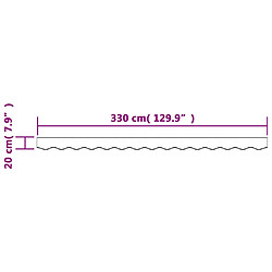 vidaXL Tissu de remplacement de cantonnière d’auvent rouge blanc 3,5 m pas cher