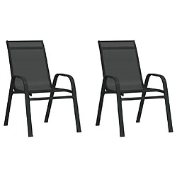 Avis vidaXL Ensemble de bistro de jardin 3 pcs Noir