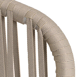 Acheter Mendler Garniture de jardin HWC-N41, table+4xchaises, résistant aux intempéries alu 140x80cm, corde tressée Rope ~ gris clair Coussin gris clair