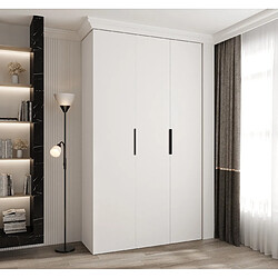 Abiks Meble Armoire à portes battantes Como 4 245,5/140/40 3 portes (blanc/noir)