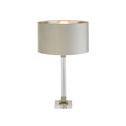 Searchlight Lampe de table Scarborough Acier doux,cristal Nickel satiné