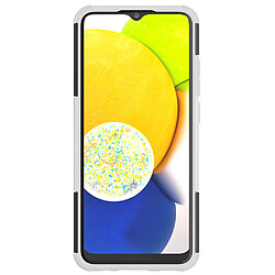 Coque en TPU antichoc, texture pneu avec béquille blanc pour votre Samsung Galaxy A03 (166.5 x 75.98 x 9.14mm) (EU Version)