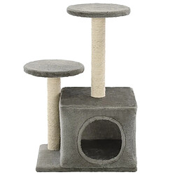 Avis Arbre à chat avec griffoirs,niche pour chat en sisal 60 cm Gris -MN51218