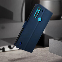 Avizar Étui Motorola Moto G8 Power Lite Folio Porte-carte Fonction Support Bleu nuit pas cher