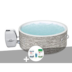 Kit spa gonflable Bestway Lay-Z-Spa Vancouver rond Airjet Plus 3/5 places + Kit traitement brome