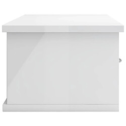 Acheter vidaXL Étagère murale à tiroirs Blanc brillant 60x26x18,5 cm