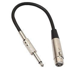 1/4 Trs Stéréo Audio Mâle à 3 Broches Xlr Cordon Mâle Pour Pièces D'instruments De Musique Argent