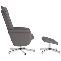 Avis vidaXL Fauteuil inclinable avec repose-pied gris similicuir