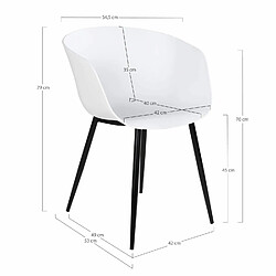 Avis House Nordic Fauteuils de jardin Roda - Blanc