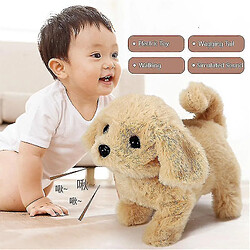 Universal Jouets électriques émulation douce peluche chien peluche errant chien aboyant lumineux simulation amusante déplacement