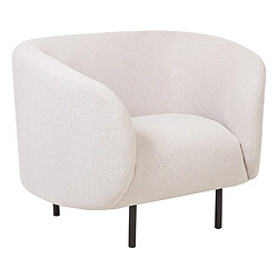 Acheter Beliani Ensemble canapé et fauteuil 3 places beige et noir LOEN