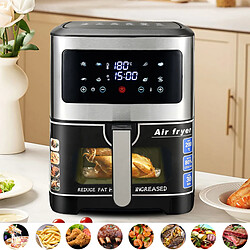 Friteuse sans huile 8.8 L 1900 W - KILISKY - air fryer - 8 programmes - Écran LED Tactile - Fenêtre Visible pas cher