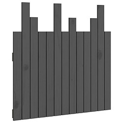 vidaXL Tête de lit murale Gris 82,5x3x80 cm Bois massif de pin