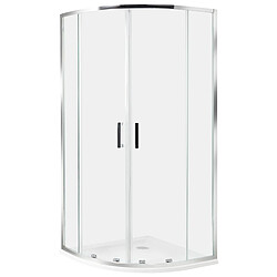 Beliani Cabine de douche JUKATAN 90 x 90 x 185 cm Argenté