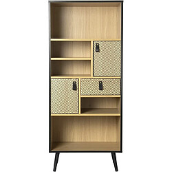 Avis Urban Living Bibliothèque contemporaine effet bois Chelsea - L. 60 x H. 140 cm - Noir