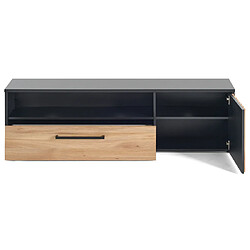 Avis Bestmobilier Varna - meuble TV - bois et noir - 164 cm