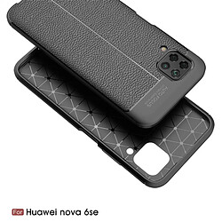 Avis Wewoo Coque Pour Huawei Nova 6 SE Litchi Texture TPU Antichoc Case Noir