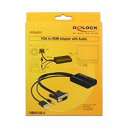 Adaptateur VGA vers HDMI avec Audio DELOCK AISCCI0180 3-pin USB A