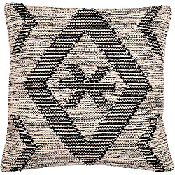 ICONIK INTERIOR Coussin carré design boho Bali en coton, coussin + rembourrage - Rita Noir