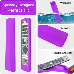 Acheter SANAG Housse Coque En Silicone Pour Sharp Aquos Tv Telecommande Shw/Rmc/0133 Shwrmc0133, Etui De Protection Pour Sharp Tv Telecommande, Antiderapage, Antisismique, Lavable-Violet