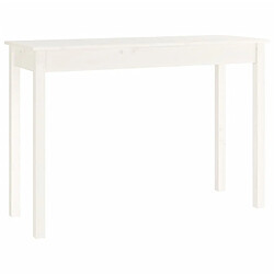 Maison Chic Table console | Meuble d'entrée | Table d'appoint Blanc 110x40x75 cm Bois massif de pin -GKD10302