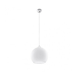 Acheter Luminaire Center Suspension BALL verre/acier blanc/chrome 1 ampoule