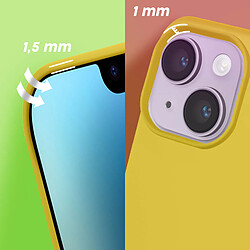 Coque pour iPhone 14 Hybride Semi-rigide Fine Légère Intérieur Doux Moxie jaune pas cher