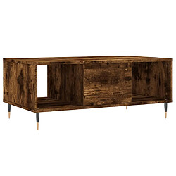 vidaXL Table basse Chêne fumé 90x50x36,5 cm Bois d'ingénierie