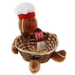 Acheter cadeau de noel bonbons rangement panier maison fête table decor homme en pain d'épice