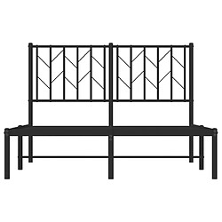 Maison Chic Cadre/structure de lit métal et tête de lit pour adulte - Lit Moderne Chambre noir 120x190 cm -MN63619 pas cher