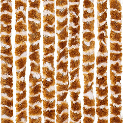 Acheter vidaXL Rideau anti-mouches ocre et blanc 100x200 cm chenille