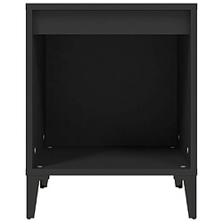 Maison Chic Table de chevet,Table de nuit,Table d'appoint pour salon Noir 40x35x50 cm -MN29182 pas cher