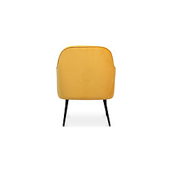 Acheter ICONIK INTERIOR Fauteuil tapissé de velours - Hyra Jaune