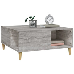 Avis vidaXL Table basse sonoma gris 80x80x36,5 cm bois d'ingénierie