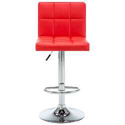 Avis vidaXL Tabourets de bar lot de 2 rouge similicuir